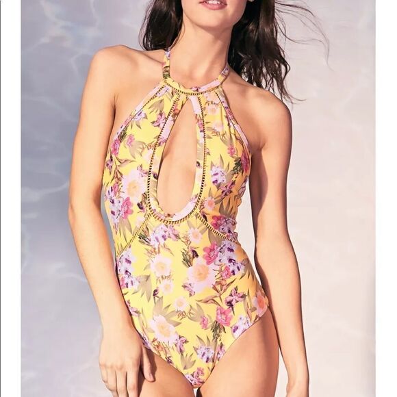 BEACH RIOT Golden One Piece Swimsuit - Picture 1 of 9
